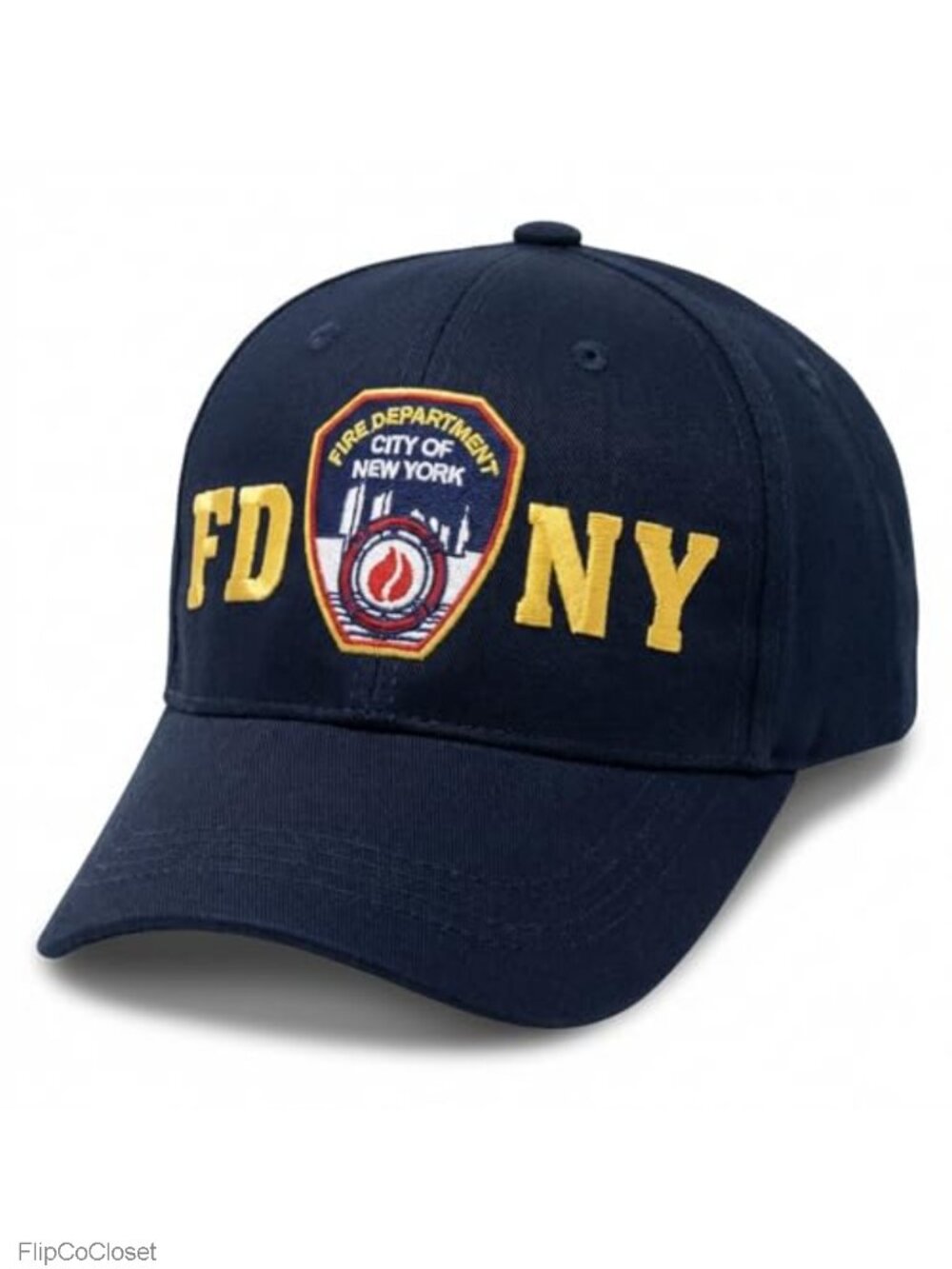 NY Fire Department Inspired Baseball Cap, 100% Cotton Adjustable